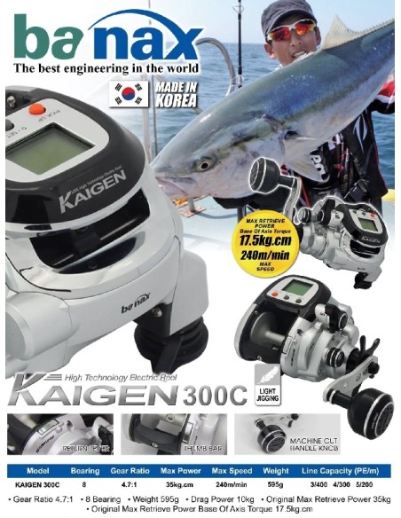 moulinet électrique banax kaigen 300 c