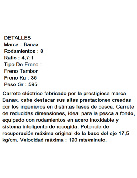 moulinet électrique banax kaigen 300 c