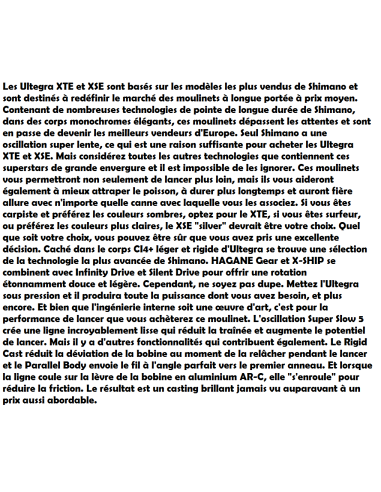 MOULINET SHIMANO ULTEGRA XSE