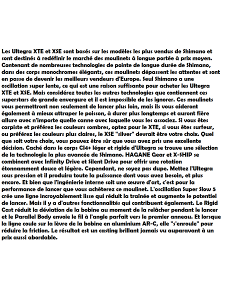 MOULINET SHIMANO ULTEGRA XSE