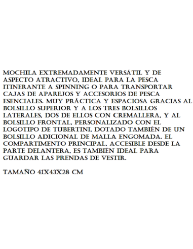 TUBERTINI RUNNER backpack