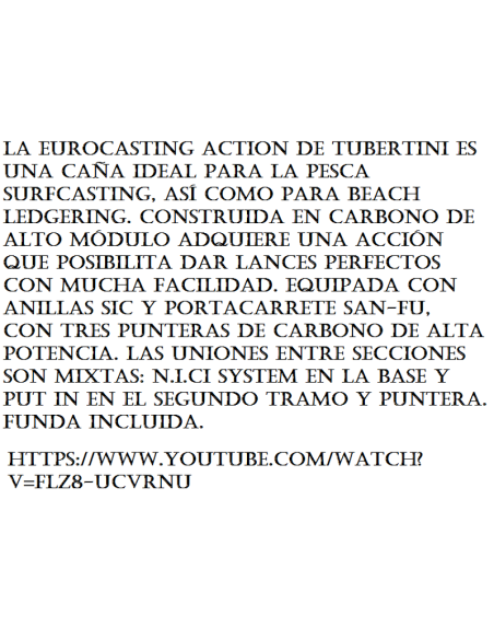 CANNE LEDGERING-SURF TUBERTINI EUROCASTING ACTION 