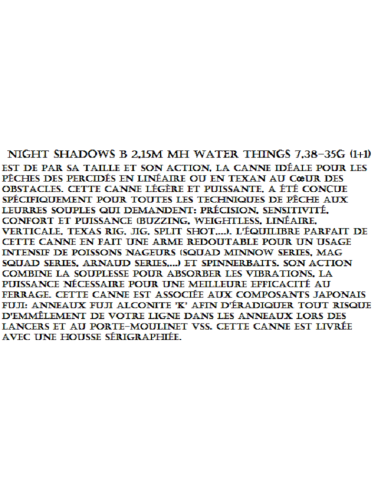 ILLEX NIGHT SHADOW CANYA CASTING B-215 MH