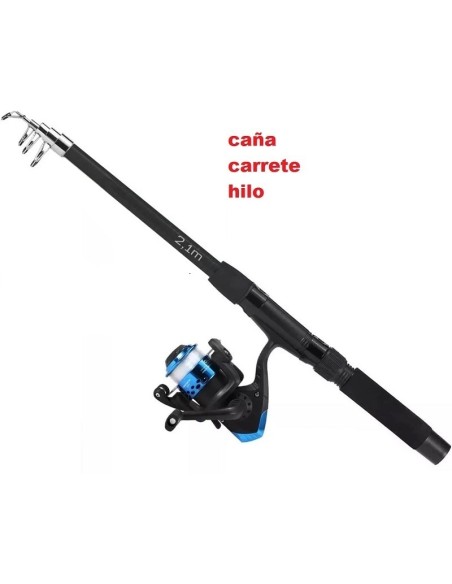 pacchetto canne 2.10m.+ mulinello+filo
