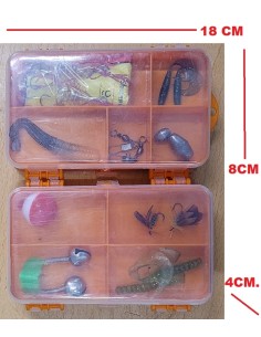 CAJA ACCESORIOS DE PESCA  14X8X4 CM.