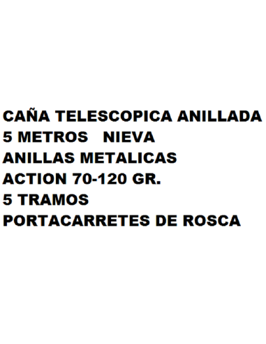 CANNA TELESCOPICA KELMAN NIEVA 5.00M.