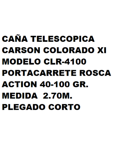 CAÑA TELESCOPICA KELMAN COLORADO 2.70M