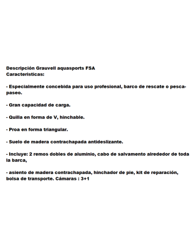 BARCA PVC HINCLABLE NEUMATICA SEMIRIGIDA PACK 3.60 M (SUELO DE MADERA)