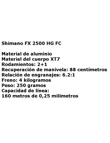 SHIMANO FX FC 2500 HG
