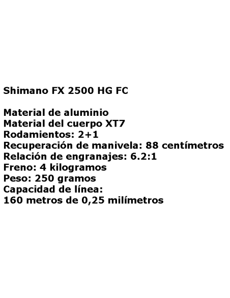 SHIMANO FX FC 2500 HG