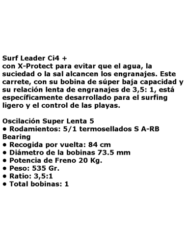 SHIMANO  SURF LEADER CI4+ 35 SD