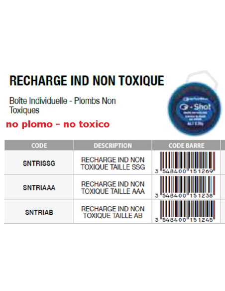 GARBOLINO CAJA NO PLOMO, ALTERNATIVA AL PLOMO,NO TOXICO