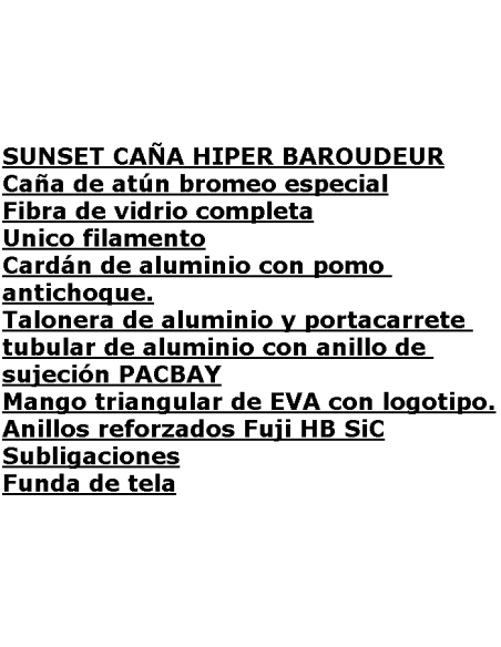 SUNSET ROD BAROUDEUR TUNA MASTER 7,3 - 2 130LB.