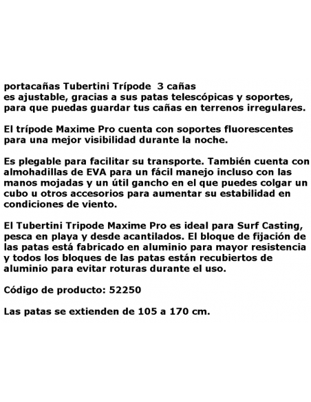 TUBERTINI TRIPOD SURF 3 RODS MAXIME PRO