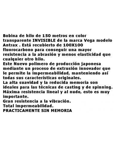 VEGA NYLON FLUOROCARBON ANTRAX 150M.