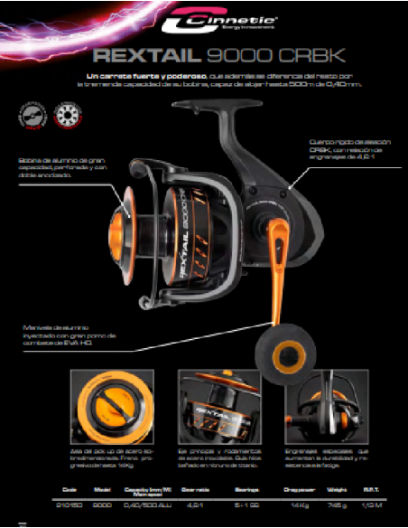 CINNETIC MULINELLO REXTAIL 9000 CRBK