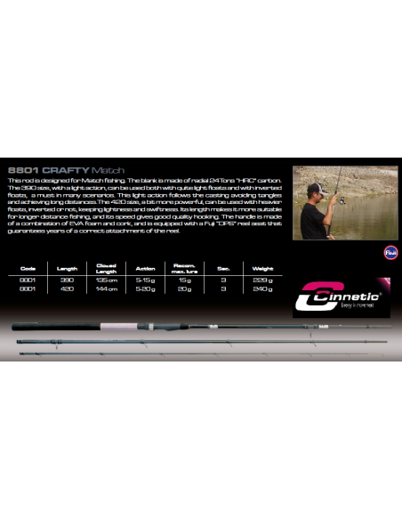 CINNETIC ROD CRAFTY MATCH 1, 3.90M