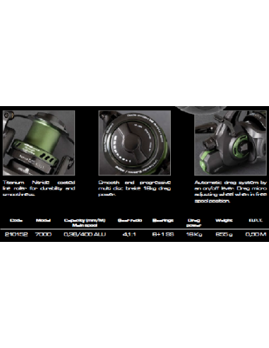CINNETIC REEL ARMED CARP RUNNER 7000 CRBK
