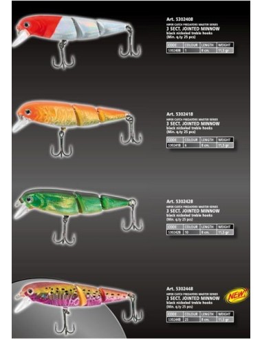 10 artificial lures, assorted tasting