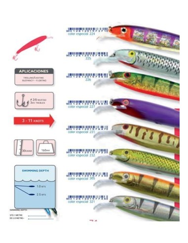 10 artificial lures, assorted tasting