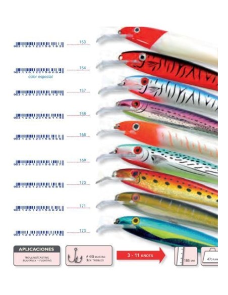 10 Mākslīgais lures, asorti degustācija