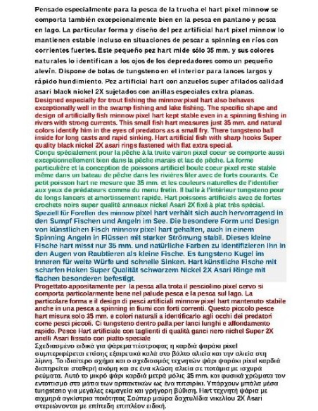 HART PIXEL MINNOW 35