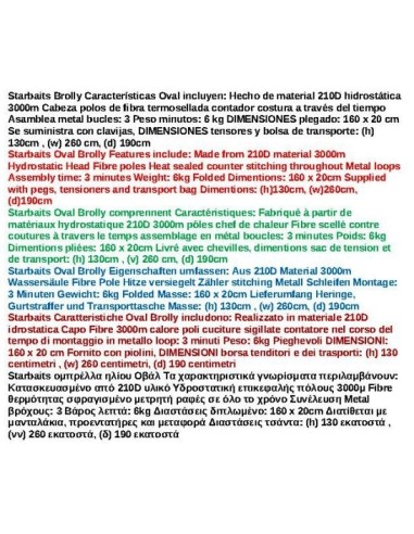 STARBAITS OVAL BROLLY