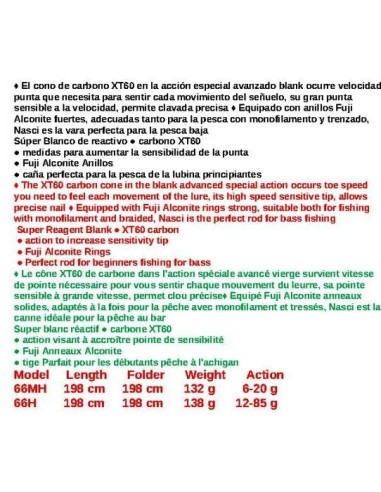 NASCI CASTING 6' 6 BASS