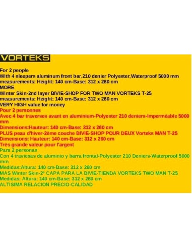 BIVIE TWO MAN VORTEKS T-25+WINTER SKIN TWO MAN 