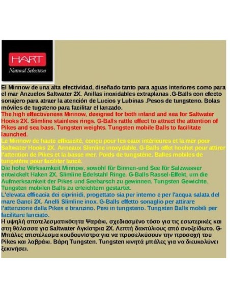 HART DOC-W MINNOW 130 MM.