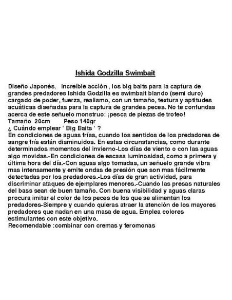 ISHIDA GODZILLA SWIMBAIT