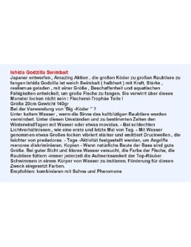 ISHIDA GODZILLA SWIMBAIT