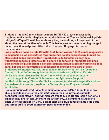 SURF TAPER LEADERS 15X10