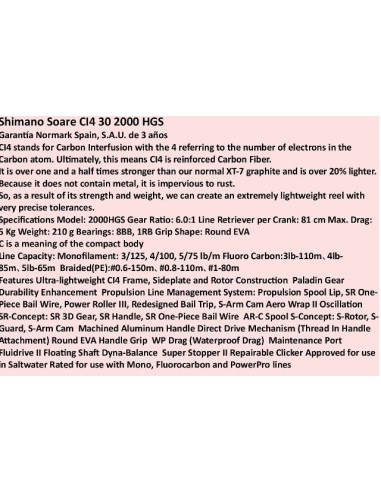 Shimano Soare CI4 30 2000 HGS