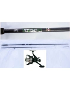 CAÑA MASTER CARP + CARRETE ALL BLACK 
