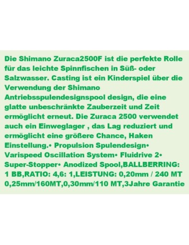 SHIMANO ZURICA 2500F