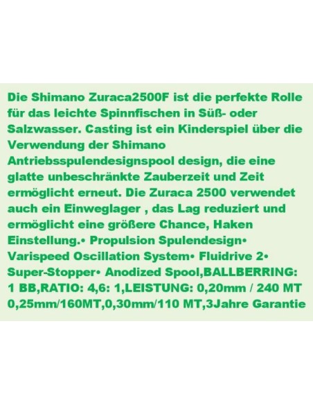 SHIMANO ZURICA 2500F