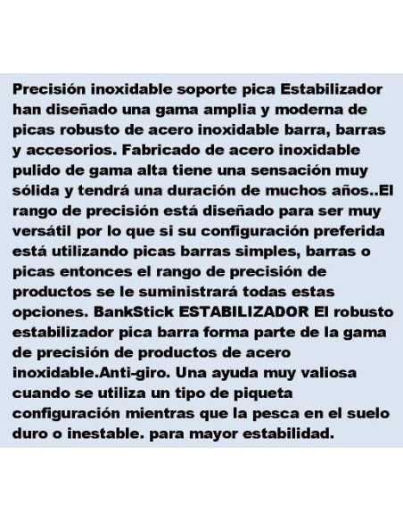 suport estabilitzador, acer inoxidable