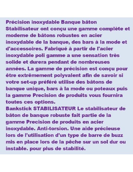 suport estabilitzador, acer inoxidable