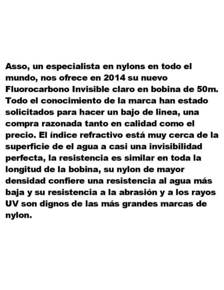FLUOROCARBON INVISIBLE CLEAR 50M.