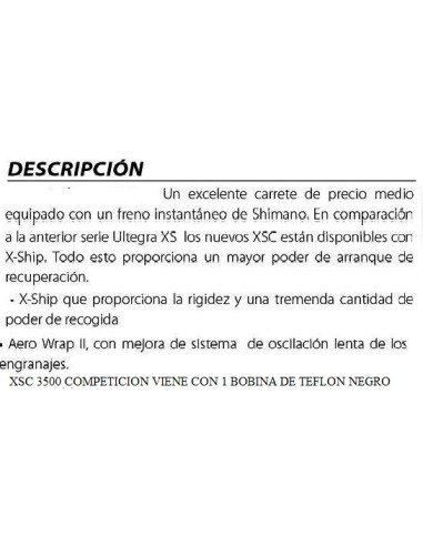 ULTEGRA XSC 3500 COMPETITION