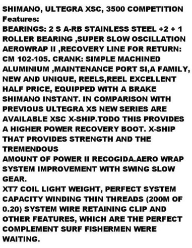 ULTEGRA XSC 3500 COMPETITION