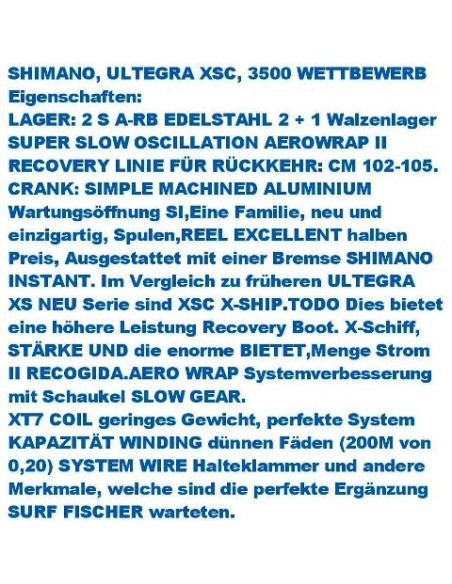ULTEGRA XSC 3500 COMPETITION