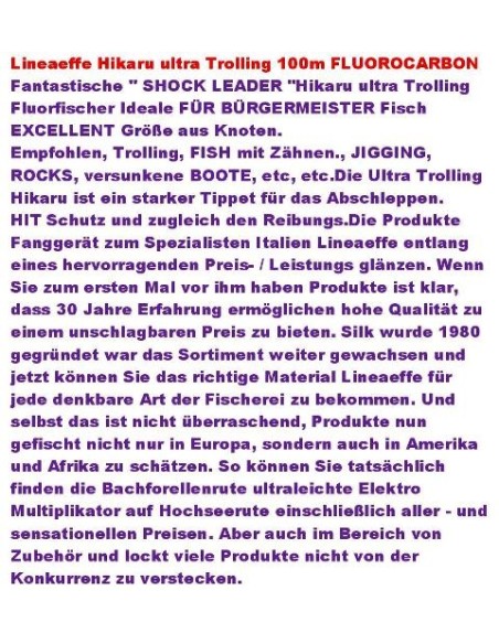 HIRAKU ULTRA FLUOCARBON