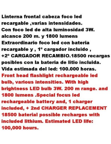 CREE LED RECARGABLE 
