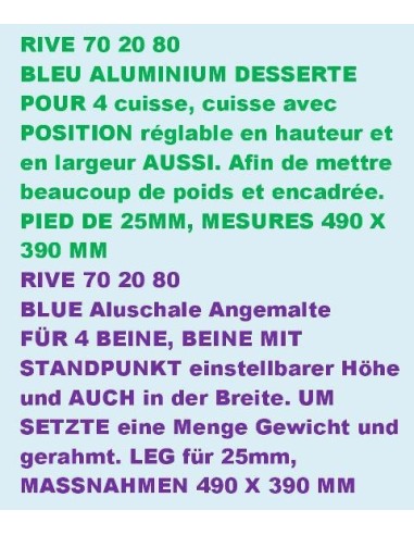 Angemalte alu Desserte BLUE