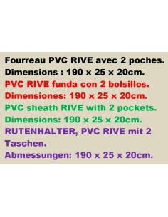 PORTA CAÑAS PVC NEGRO 2 BOLSILLOS, PROMO 2