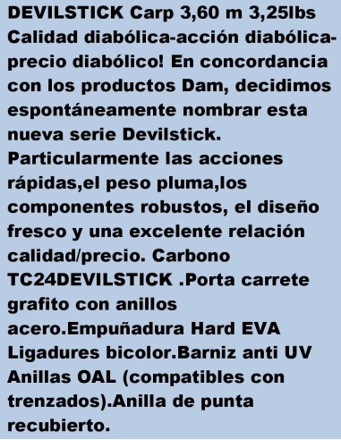 D.A.M. DEVIL STICK CARP