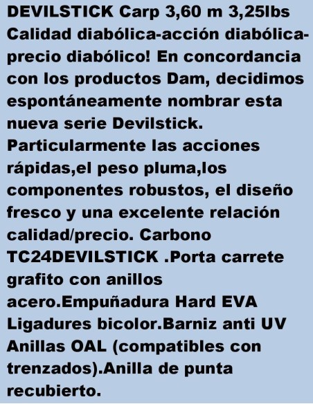 D.A.M. DEVIL STICK CARP