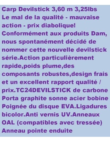 D.A.M. DEVIL STICK CARP